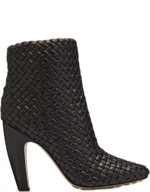 Lido Woven Leather Ankle Boot
