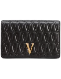 Virtus Quilted Leather Wallet on Chain