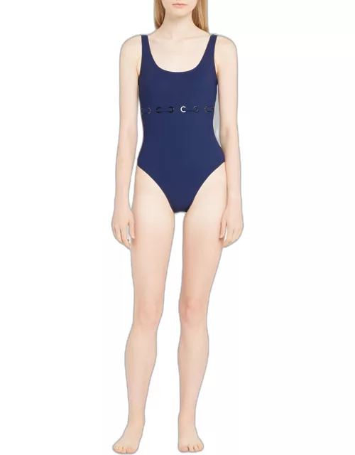 Lucy Round Neck Underwire Tank One-Piece Swimsuit