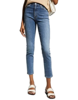 Olivia High-Rise Straight Cropped Jean