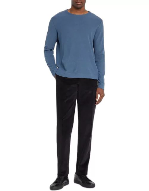 Men's Cotton-Cashmere Thermal Crewneck Sweater