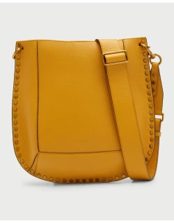 Oskan Studded Grainy Leather Shoulder Bag