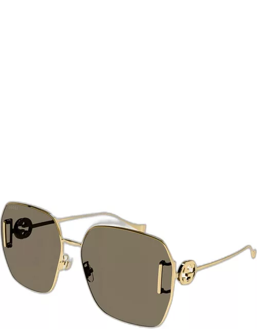 Golden GG Square Metal Sunglasse