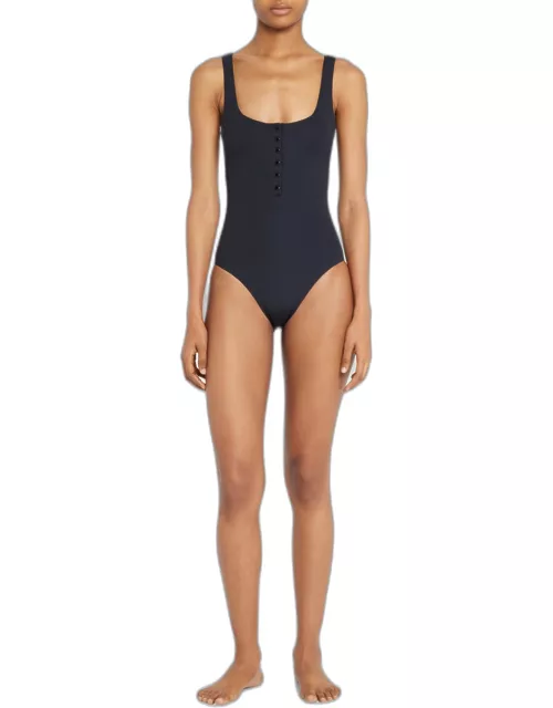 Taormina Button-Front One-Piece Swimsuit