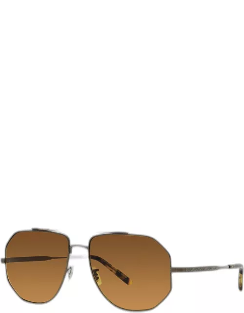 x Brunello Cucinelli Men's Moraldo Double Bridge Sunglasse