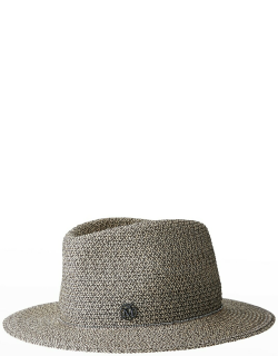 Andre Bicolor Raffia Fedora Hat