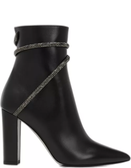 Strass Snake Ankle Bootie