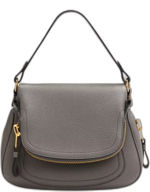 Jennifer Medium Double Strap Bag in Grained Leather