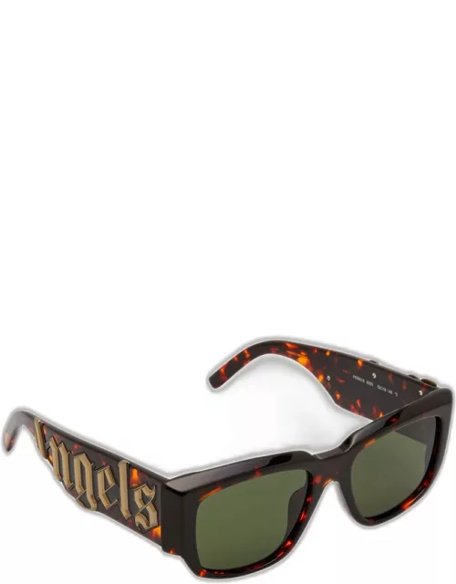 Men's Laguna Maxi-Logo Restangle Sunglasse