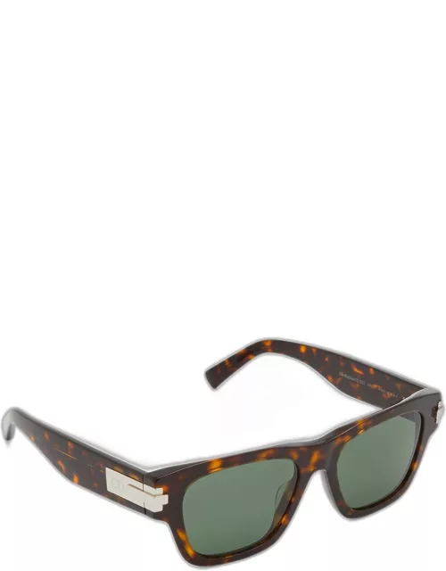Men's DiorBlackSuit XL S2U Rectangle Sunglasse