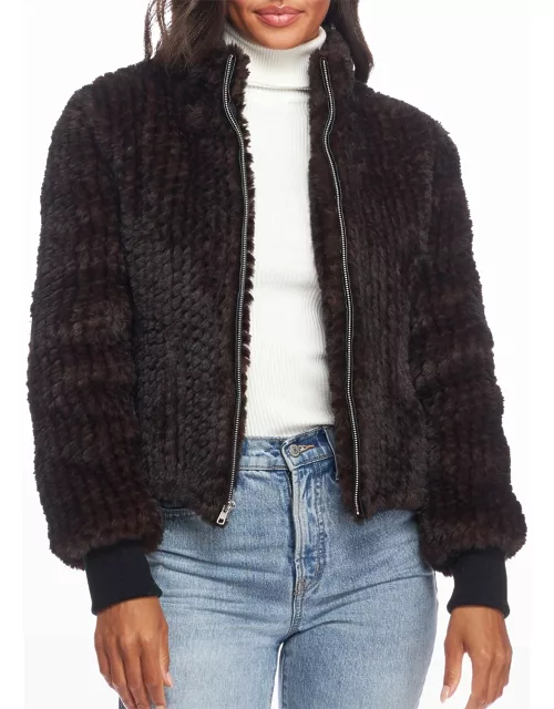 5th Ave Faux Fur Bomber Jacket