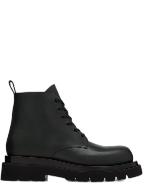 Men's Lug-Sole Leather Lace-Up Ankle Boot