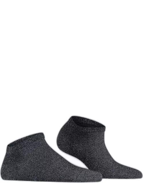 Shiny Rolled-Cuff Sneaker Sock