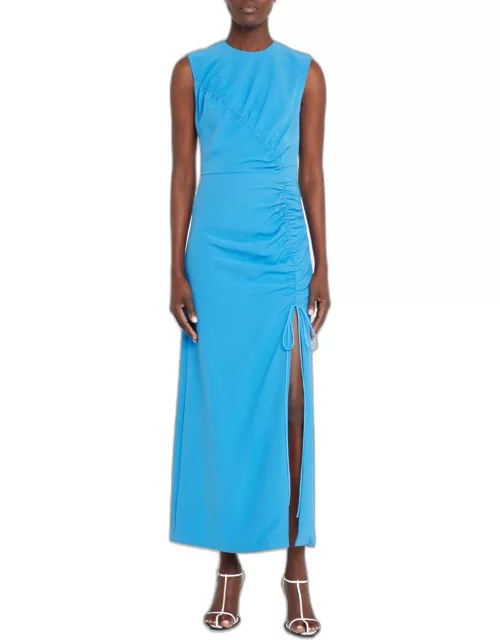 Ruched Seamed Midi Dres