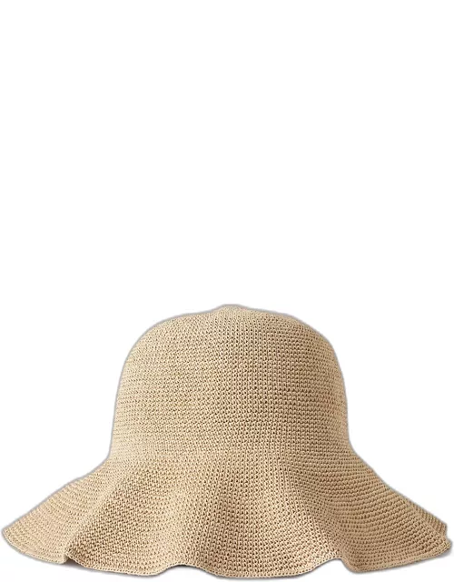 Beige Paper Straw Hat