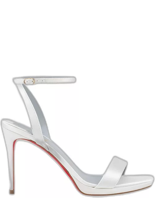 Loubi Queen Red Sole Ankle-Strap Sandal