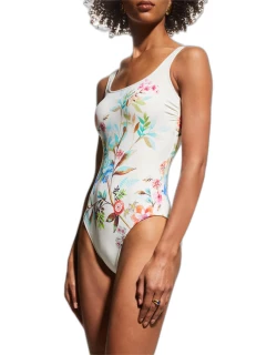 Lei Floral Tank One-Piece Swimsuit