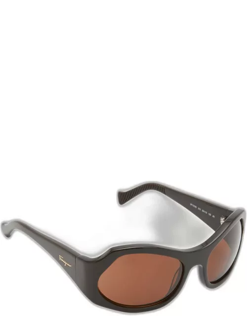 Men's SF1078S Runway Wrap Sunglasse