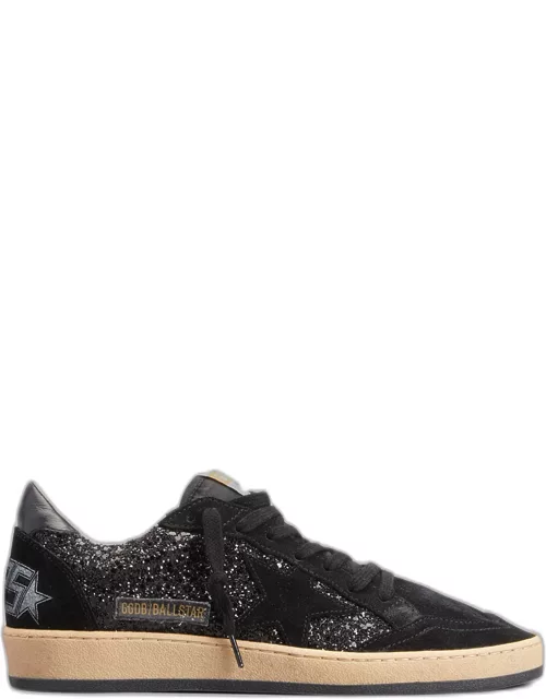 Ball Star Glitter and Suede Low-Top Sneaker