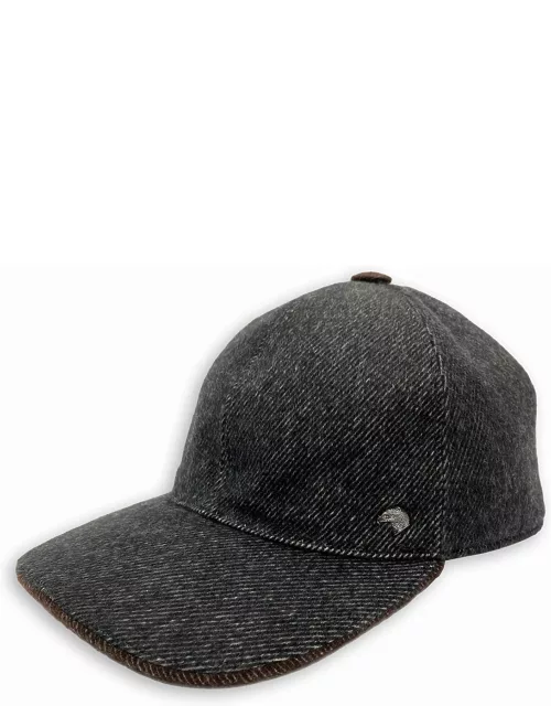 Men's Twill Cashmere-Silk Baseball Hat