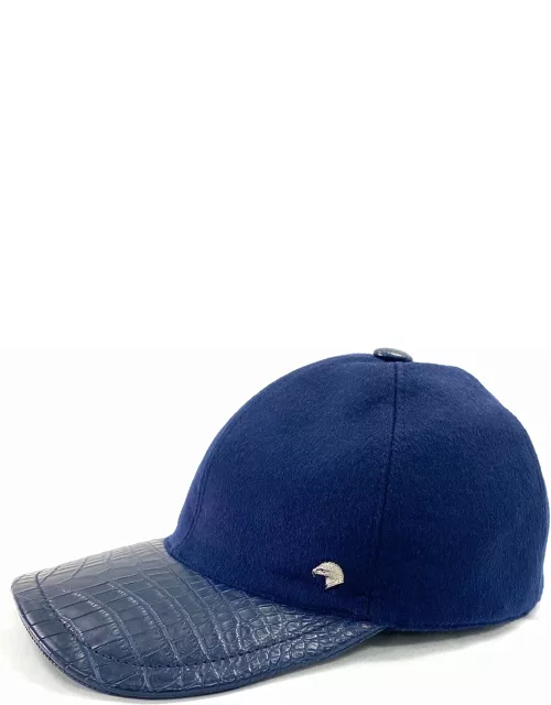 Men's Eagle Baseball Hat w/ Croc Leather