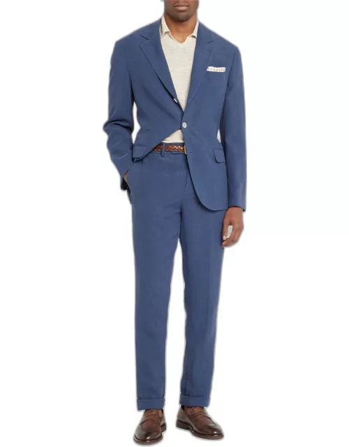 Men's Solid Linen Suit
