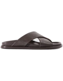 Men's Punta Crisscross Leather Slide Sandal