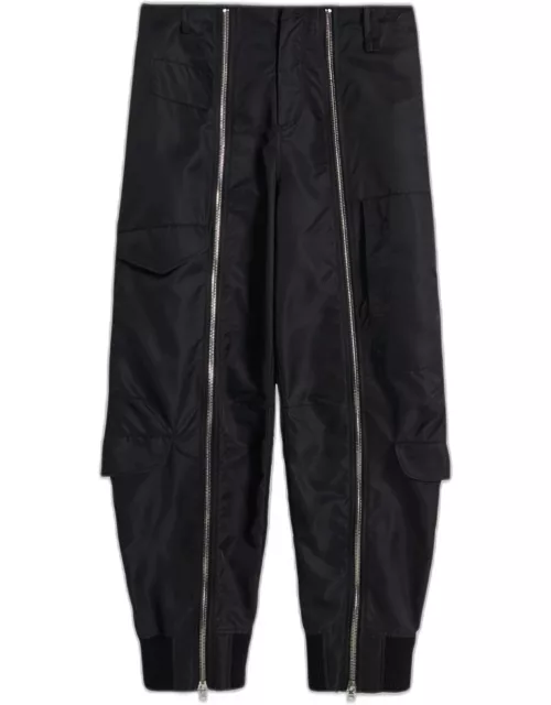 Men's Nylon Front Leg-Zip Flight Trouser