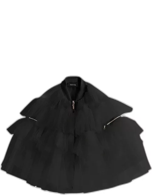 Men's Tiered Tulle Cape Jacket