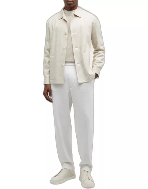 Men's Linen-Blend Chore Jacket