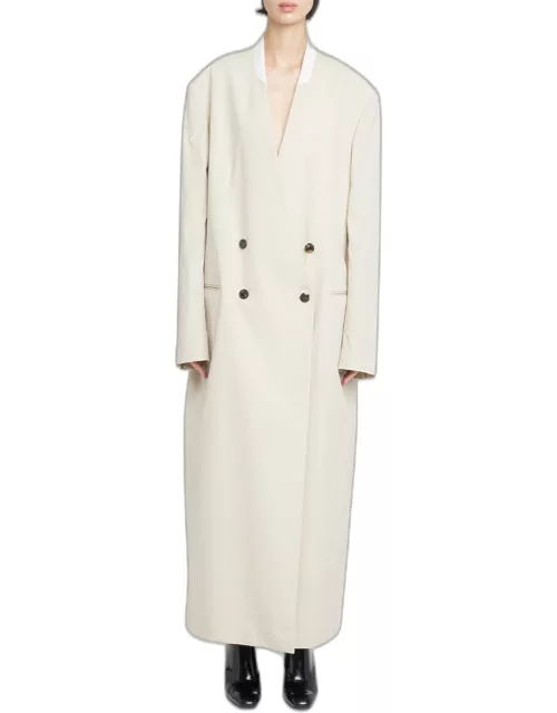 Riss Double-Breasted Cotton Poplin Coat