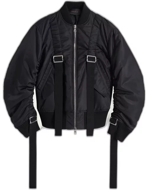 Men's Adjustable Slider Nylon Bomber Jacket