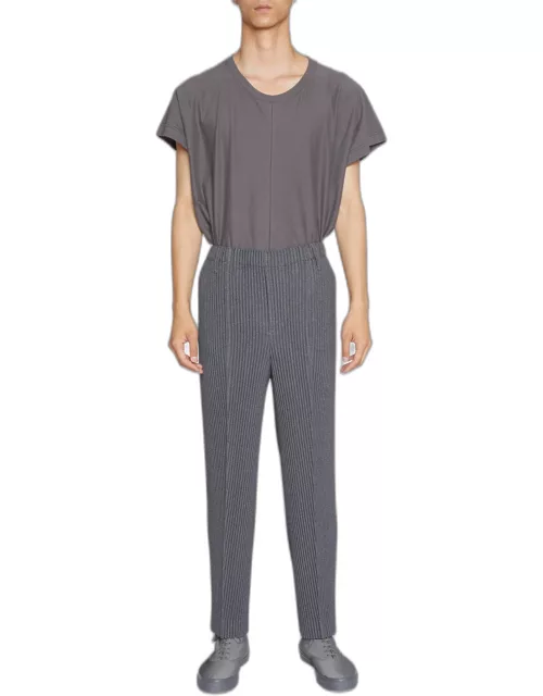 Men's Tapered Crease-Front Pleated Pant