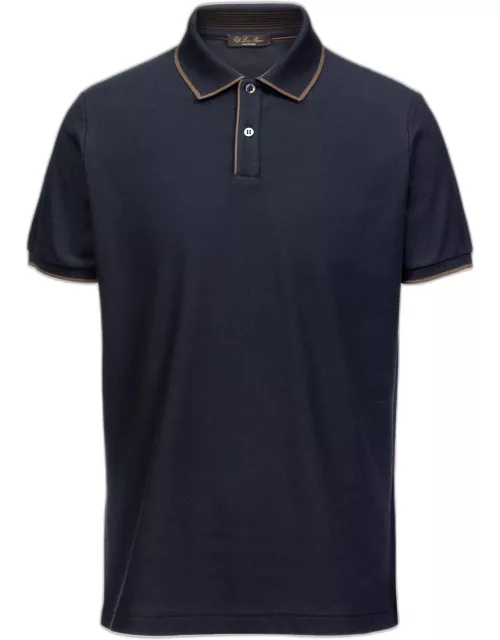 Men's Brentwood Tipped Jersey Pique Polo Shirt