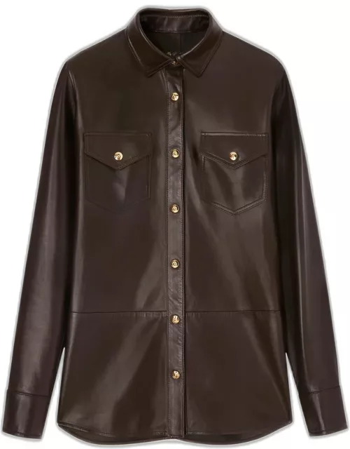 Camicia Erica Vintage Plonge Leather Shirt Jacket