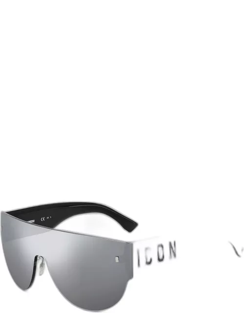 Men's Icon Rimless Mask Sunglasse