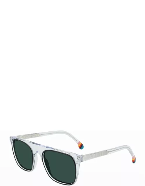 Men's Flat-Top Rectangle Sunglasse