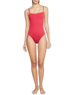 Aquarelle One-Piece Swimsuit with Thin Strap