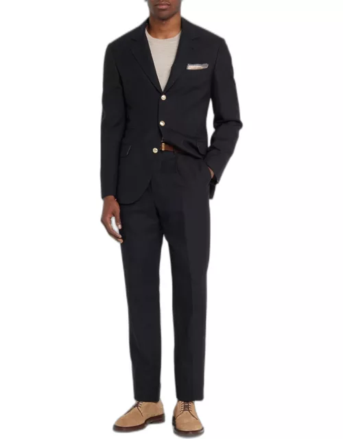 Men's Linen-Wool Solid Suit