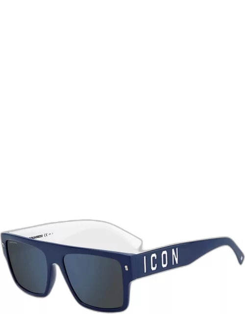 Men's Icon Flat Top Rectangle Sunglasse