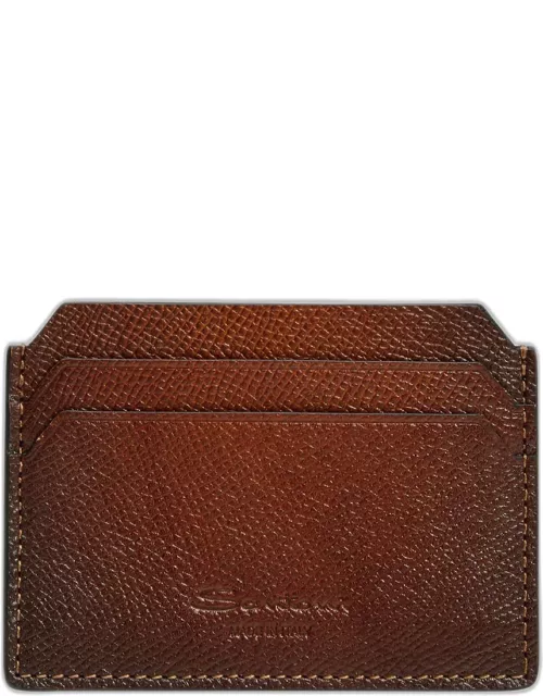 Men's Saffiano Leather Card Case