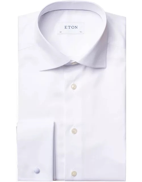 Men's Contemporary-Fit French-Cuff Twill Dress Shirt