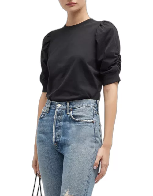 Frankie Ruched Puff Sleeve Tee