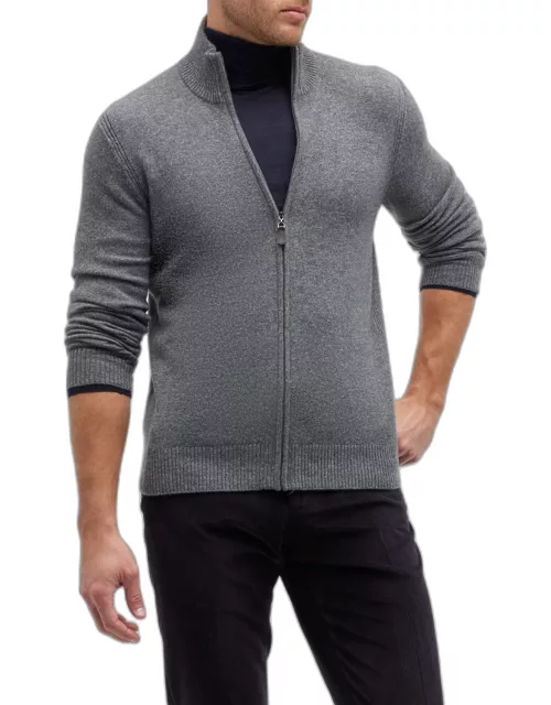 Men's Cashmere Full-Zip Sweater