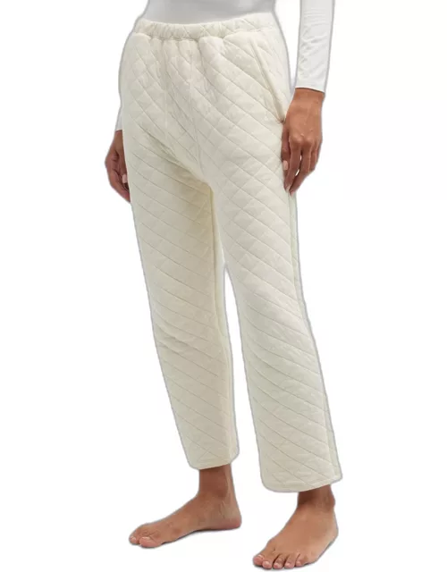 The Quilted Cropped Pajama Pant