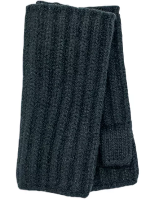 Ribbed Cashmere Fingerless Glove