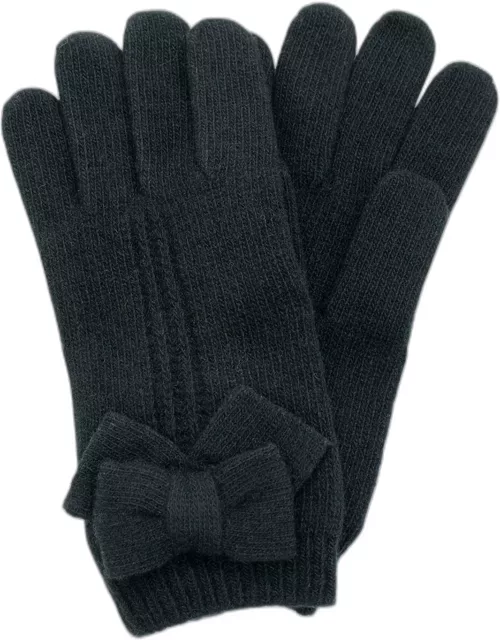 Jersey Knit Bow Cashmere Glove