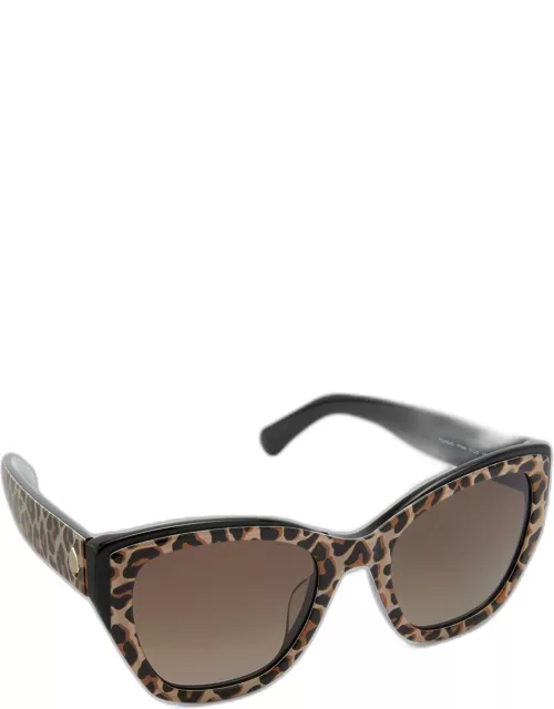yolanda two-tone acetate cat-eye sunglasse