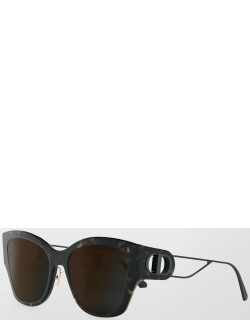 Montaigne Square Acetate & Metal Sunglasse