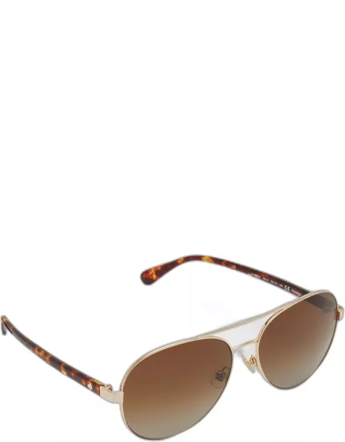 averie stainless steel & acetate aviator sunglasse